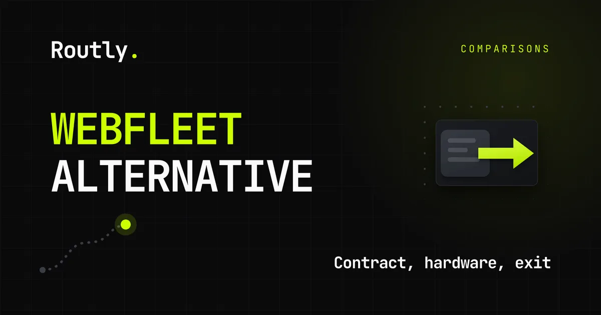 Webfleet alternative: options, LINK hardware, exit — Routly