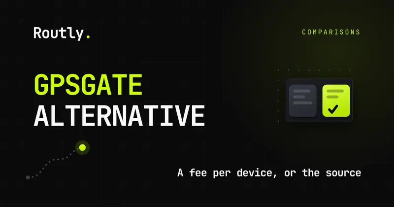 GpsGate alternative: per-device fee or the source — Routly