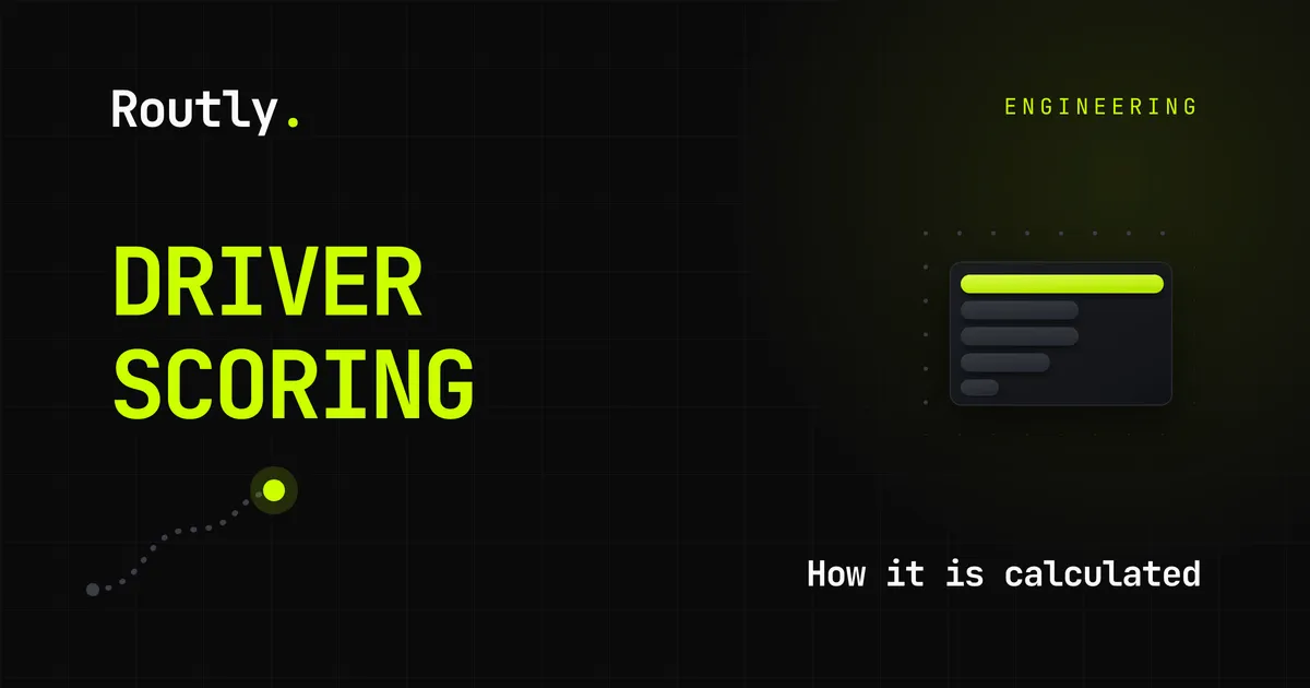 Driver scoring: how it's calculated, and weighted — Routly