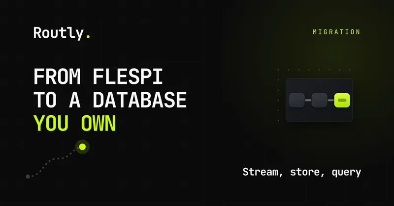 From flespi to a database you own — Routly