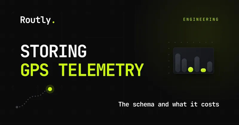 Storing GPS telemetry: the schema and what it costs — Routly
